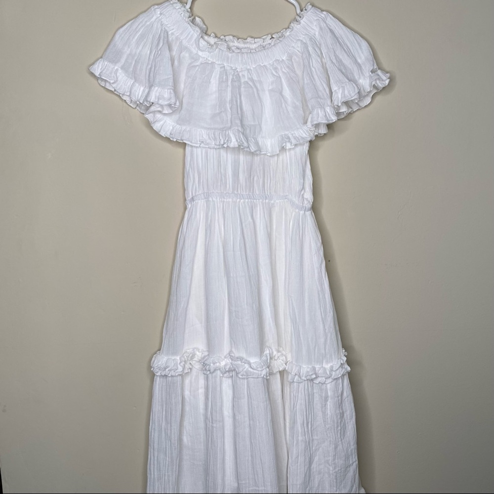 White Strapless Maxi Dess